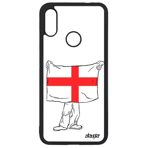 фото Модный чехол на мобильный // xiaomi redmi note 7 // "флаг англии с руками" дизайн государственный, utaupia, белый