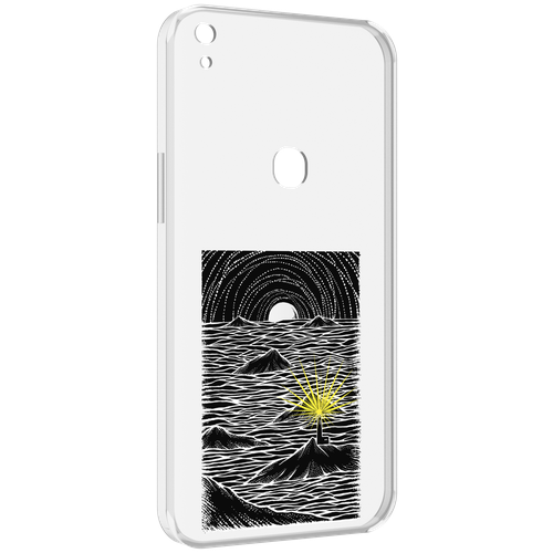 Чехол MyPads маяк в черно белом море для Alcatel SHINE LITE 5080X 5.0 задняя-панель-накладка-бампер