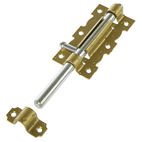 Задвижка дверная ЗД-110-S, цвет золотой металлик/цинк