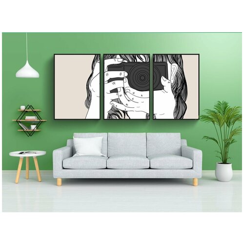 фото Набор модулных постеров для интерьера "фотография, камера, фотограф" 60x90 см. в тубусе, без рамки lotsprints