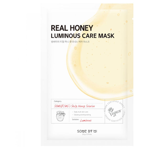 Some By Mi Real Honey Luminous Care Mask Тканевая маска с медом 20мл somebymi real honey luminous care mask 20g