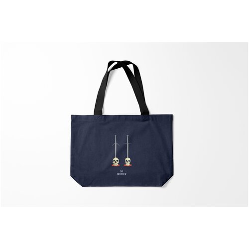 фото Сумка-шоппер / 46х35 см / геймерам / the witcher стальной и серебряный меч burnettie