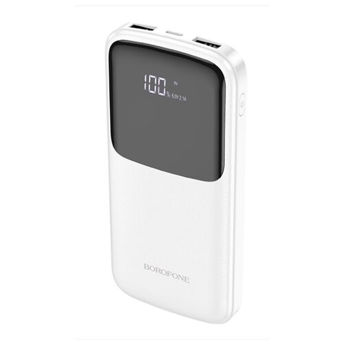 Аккумулятор Borofone BJ17A Mike digital display power bank внешний дополнительный 20000 mAh 2USB с дисплеем белый 222800₽