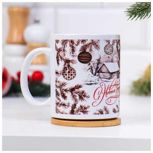 фото Кружка "тигрица и тигрёнок в снегу", символ года 2022, с нанесением 7184029 сима-ленд