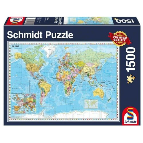 Пазл Schmidt 1500 деталей: Карта мира пазл schmidt 1500 деталей карта мира