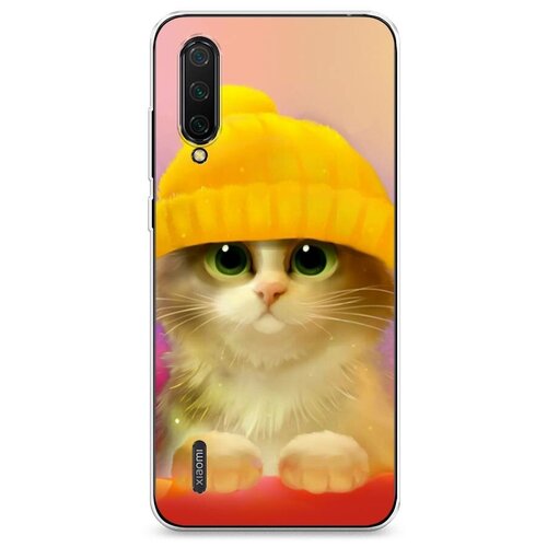 фото Силиконовый чехол "котенок в желтой шапке" на xiaomi mi 9 lite / сяоми ми 9 лайт case place