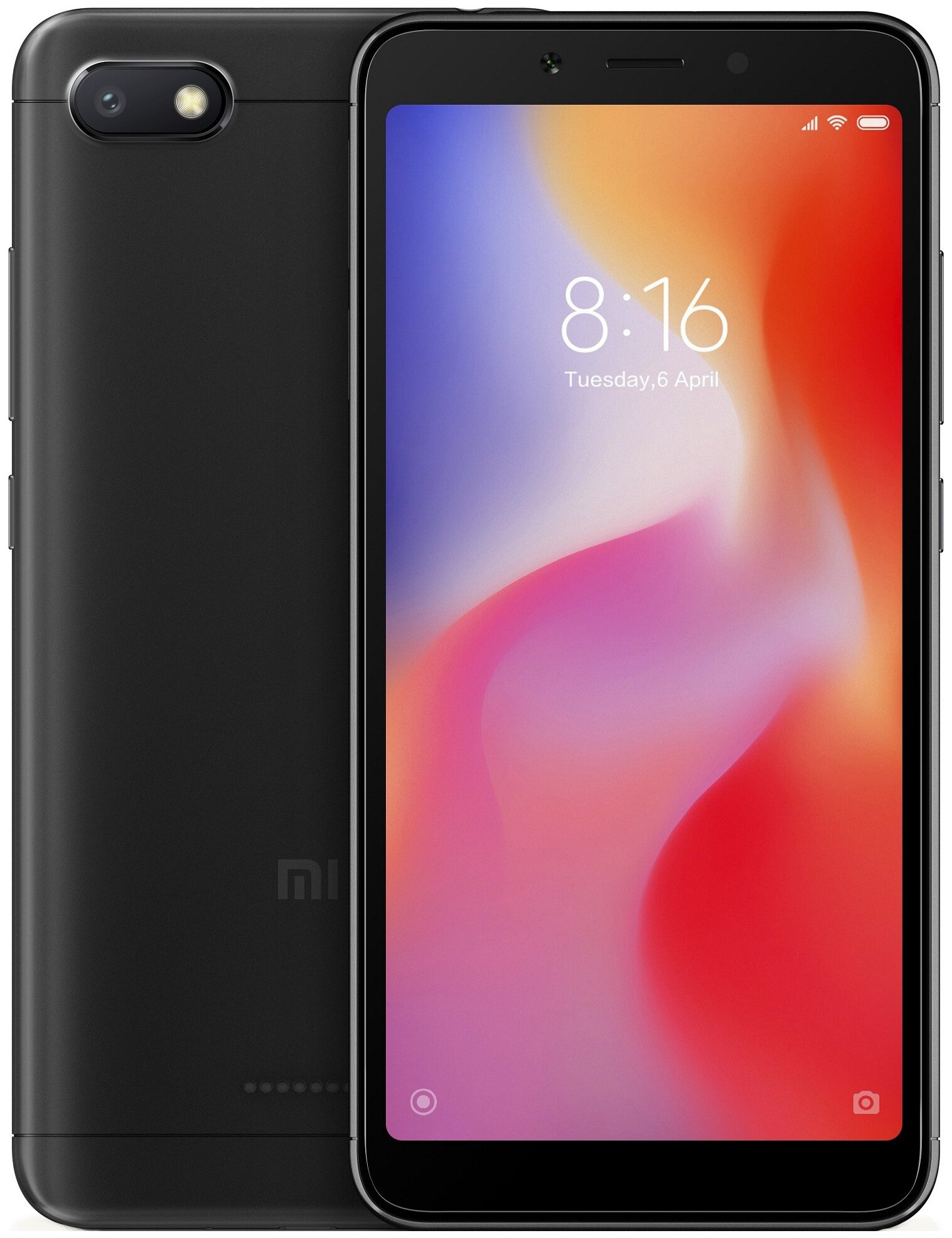 Смартфон Xiaomi Redmi 6A 2/16 ГБ, Dual nano SIM, черный