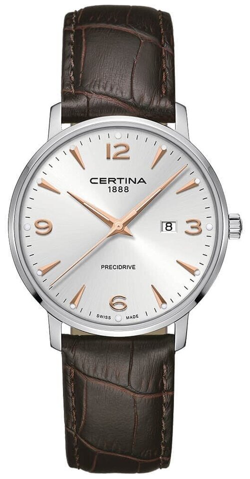 Наручные часы Certina DS Caimano, серебряный, белый