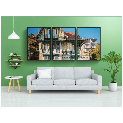 фото Набор модулных постеров для интерьера "вилла, гавр, нормандия" 60x90 см. в тубусе, без рамки lotsprints