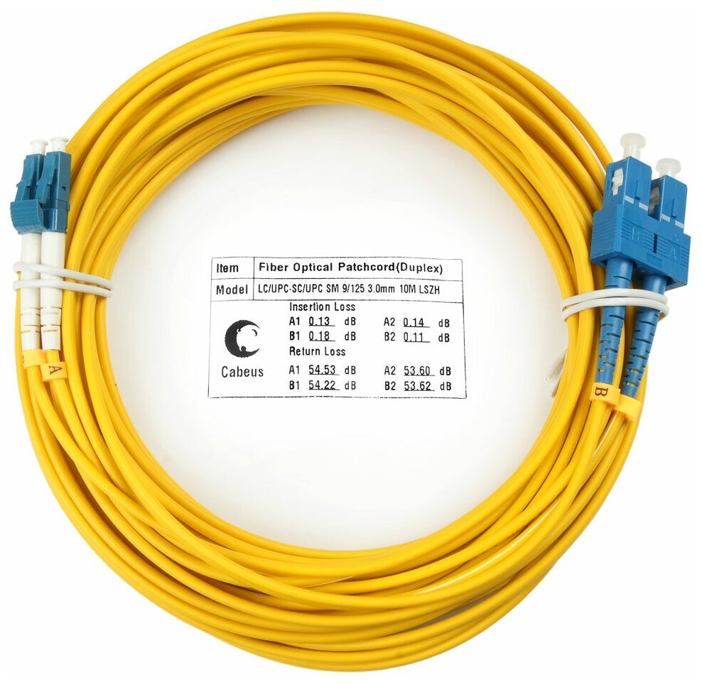Оптический патч-корд Cabeus FOP(d)-9-FC-ST-2m