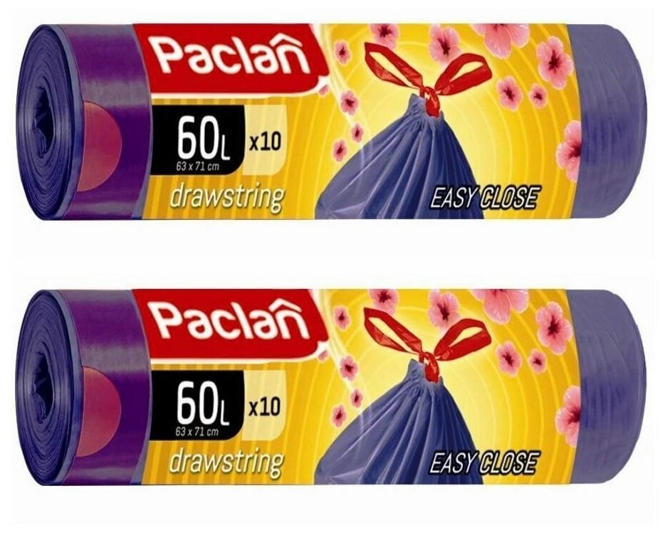 Мешки для мусора Paclan Aroma с завязками