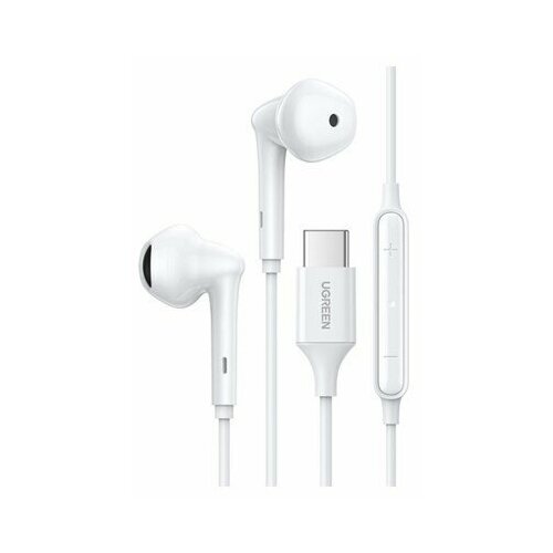 Наушники с микрофоном Ugreen EP101 Wired Earphones Type-C White 150100₽