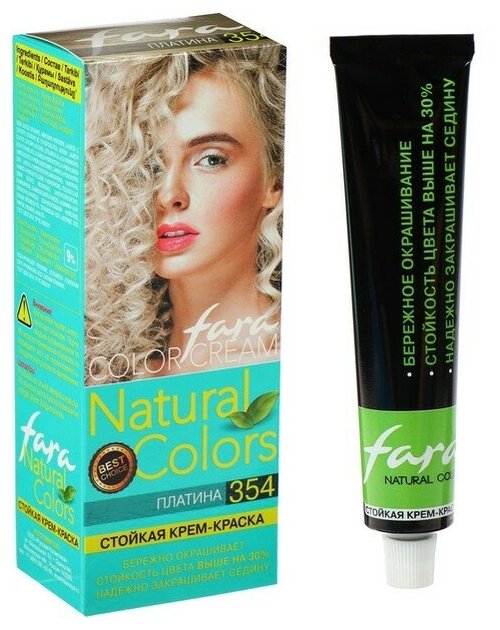 Fara Natural Colors стойкая крем-краска для волос, 354 платина