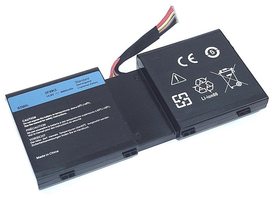 Аккумуляторная батарея для ноутбука Dell Alienware 17 R1 (2F8K3) 14.8V 5200mAh черная OEM