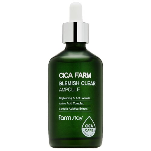 Farmstay Cica Farm Blemish Clear Ampoule Ампульная эссенция для лица с центеллой азиатской против несовершенств кожи, 100 мл