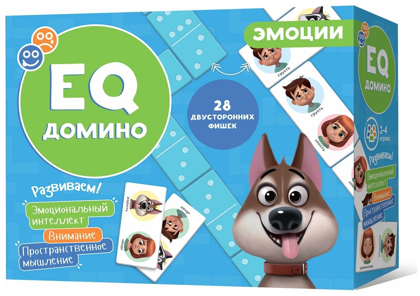 Настольная игра EQ Домино Эмоции 28 карточек 0+