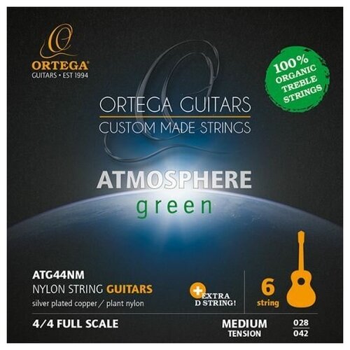 ATG44NM Atmosphere Green Комплект струн для классической гитары, среднее натяжение, Ortega