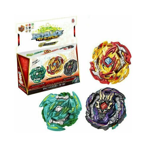 Набор из 3 волчков Бейблэйд Берст B-149 GT Triple Booster Set от Флейм b x toupie burst beyblade burst b 149 lord spriggan gt triple booster toy with two way pull way launcher yh2076