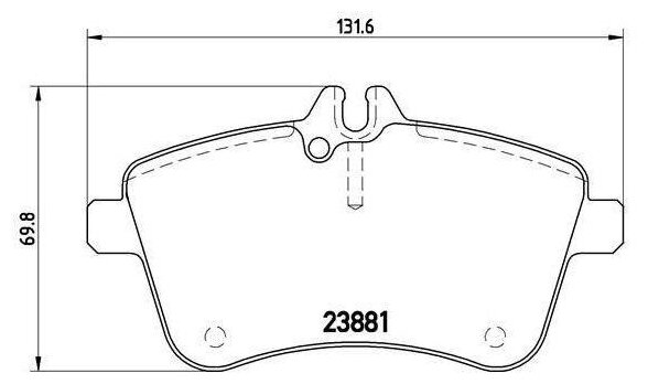 Колодки тормозные MERCEDES A-CLASS W169/B-CLASS W245 2.0 передние