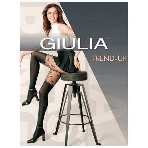 Колготки с имитацией чулок и надписями Giulia TREND UP 01