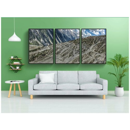 фото Набор модулных постеров для интерьера "hdr, джамму, устанавливать" 60x90 см. в тубусе, без рамки lotsprints