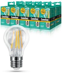 Набор из 10 светодиодных лампочек Camelion LED13-A60-FL/830/E27