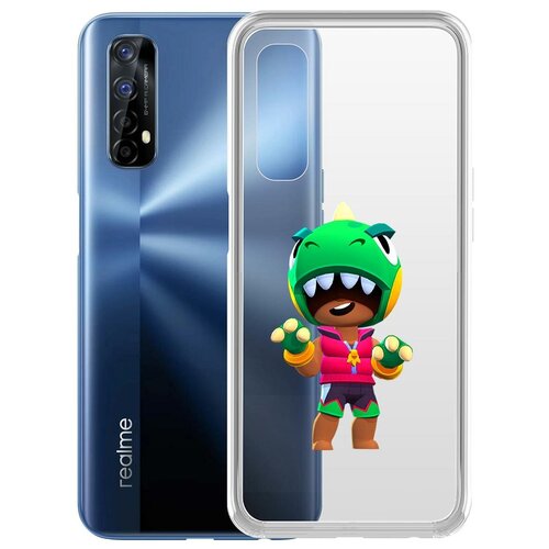 фото Чехол-накладка clear case brawl stars-дино леон для realme 7 krutoff group