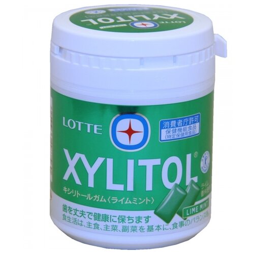 Жевательная резинка Lotte Confectionery Xylitol Gum со вкусом лайма и мяты, 143 г.