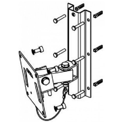 монтажный кронштейн для крепления на стену phoenix audio stingray mt730 Das Audio AXW-2 кронштейн для крепления на стену и страховочный тросик для систем Artec-28(T)