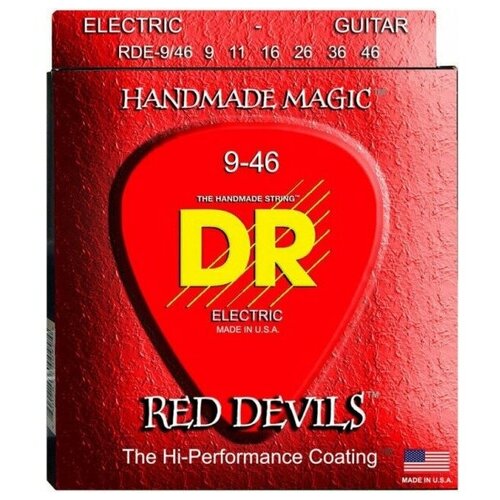 Струны для электрогитары DR String RDE-9/46 lodia red size 46