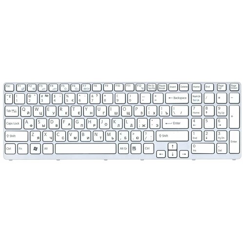 Клавиатура для ноутбука Sony Vaio SVE17 белая 1329₽