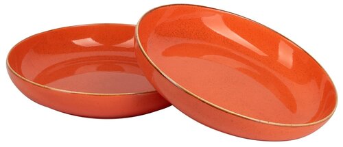 Porland Набор салатников Сизонс 22 см (2 предмета), оранжевый, 835 мл