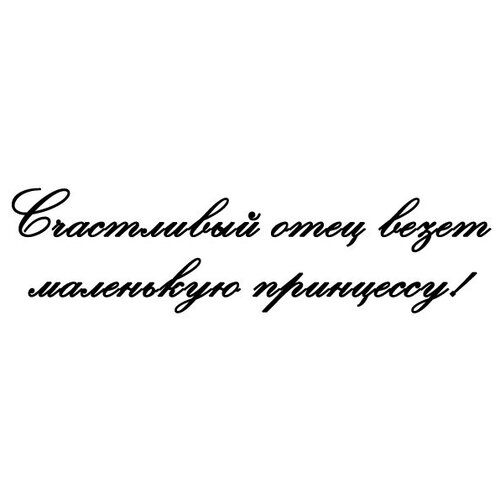 Наклейка Везу маленькую принцессу. 150х300 мм