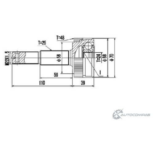 ШРУС наружный ZIKMAR Z87107R