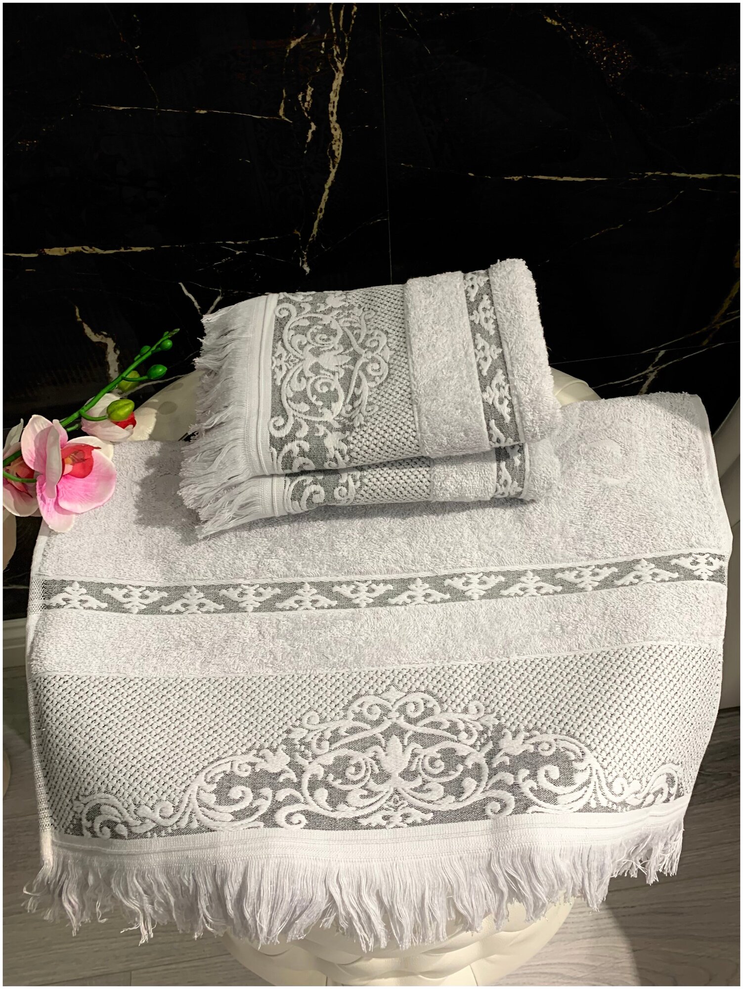 EVRAHOME Турецкое полотенце 100% хлопок гипоаллергенное натуральное без примесей, подарки на 8 марта - фотография № 5