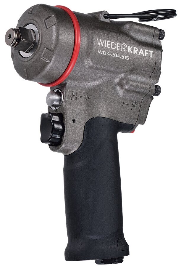 Компактный пневматический ударный гайковерт WIEDERKRAFT 1/2" 1200 Нм 119 мм WDK-20420S