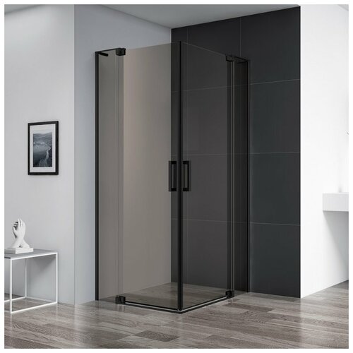 Cezares Душевой уголок SLIDER-A-2-100/110-BR-NERO