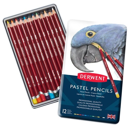 Набор карандашей пастельных Pastel 12 штук металлическая коробка