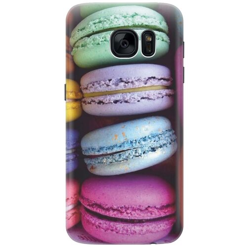 GOSSO Ультратонкий силиконовый чехол-накладка для Samsung Galaxy S7 с принтом Макаруны gosso ультратонкий силиконовый чехол накладка для samsung galaxy s7 с принтом разноцветный мрамор