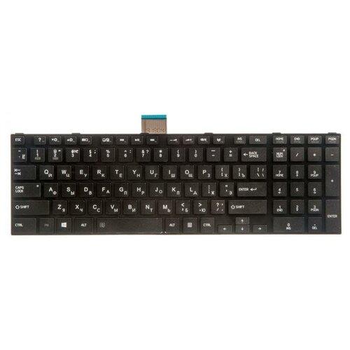 Клавиатура для ноутбука Toshiba Satellite C850, C850D, C855, C855D, L850, L850D, L855, L855D, черная с черной рамкой, гор. Enter