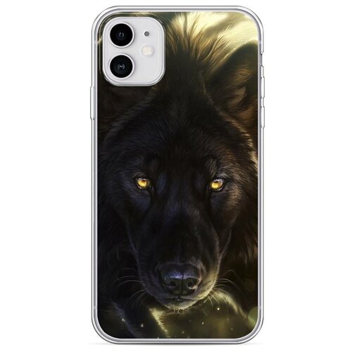 фото Силиконовый чехол "волк в свете" на apple iphone 11 / айфон 11 case place