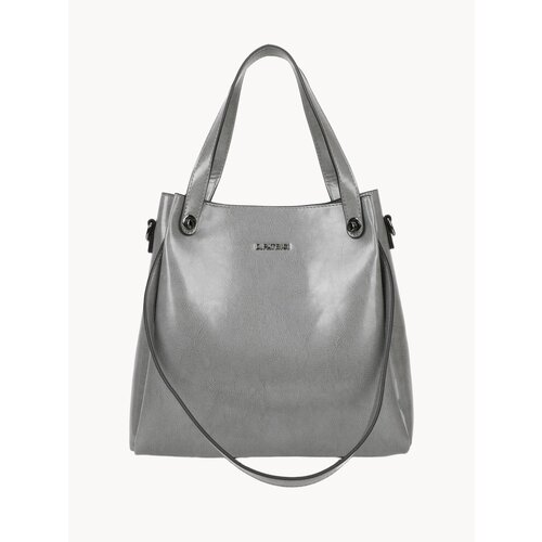 Сумка шоппер Daniele Patrici, фактура матовая, гладкая, серый