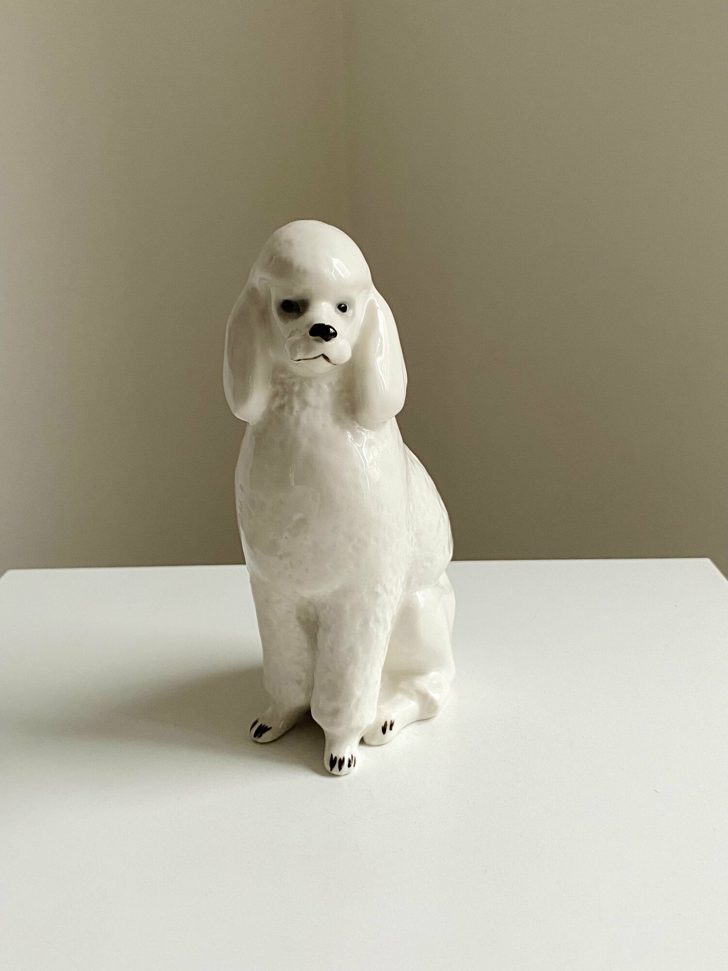 фото Фарфоровая статуэтка "Пудель" ЛФЗ! 1961 г. СССР! Состояние! Клеймо!