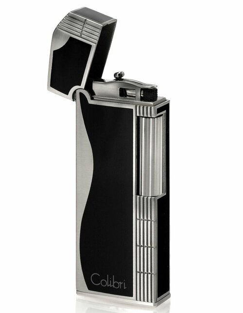 Зажигалка газовая Colibri OF LONDON Jazz Black & Silver