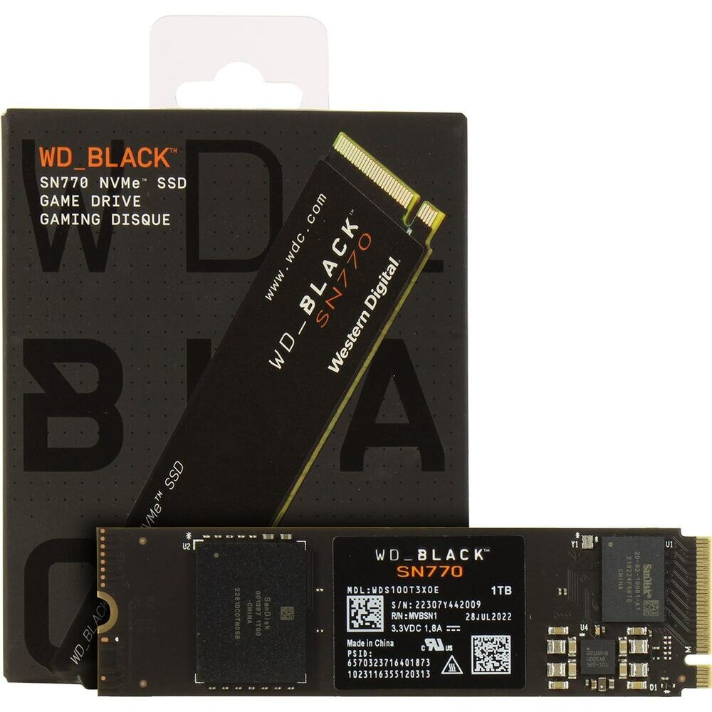 Внутренний диск SSD Black SN770 NVMe, 3D TLC, 5150/4900MB/s, IOPs 740000/800000, TBW 600 10 (887333) — фото 1