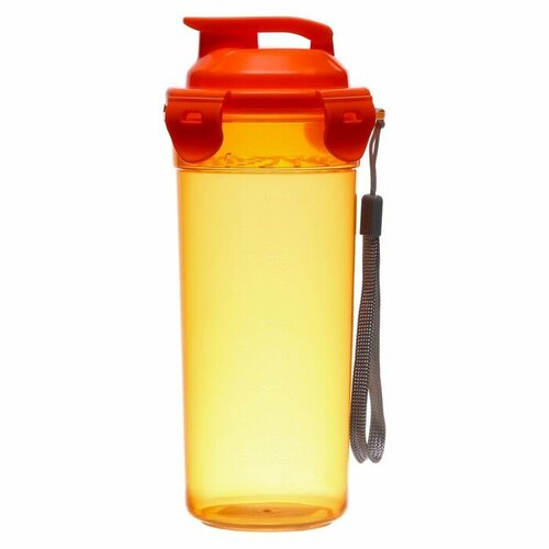 Шейкер спортивный для коктейлей, спортивного питания, 500 мл, с ситом, 21 х 8.5 см,
