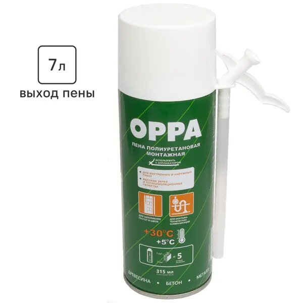 Пена монтажная бытовая Oppa 7 летняя 315 мл