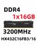 Оперативная память DDR4 16 Гб для ПК, HX432C16FB3/16