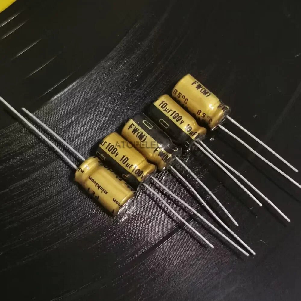 Nichicon FW серия электролитических конденсаторов Hi-Fi аудио, 10uF 100V