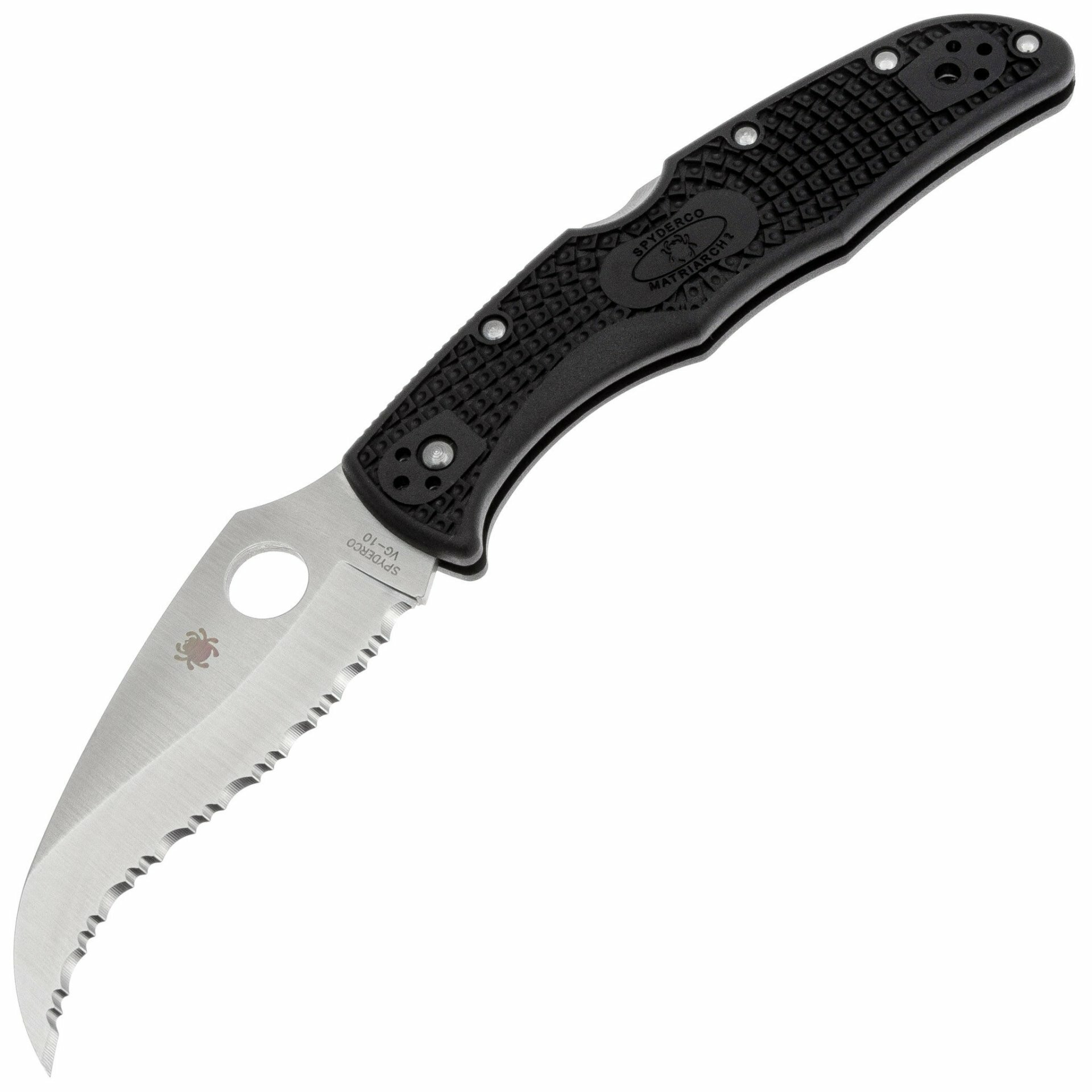 Cкладной нож Spyderco Matriarch 2 C12SBK2, сталь VG-10, рукоять FRN